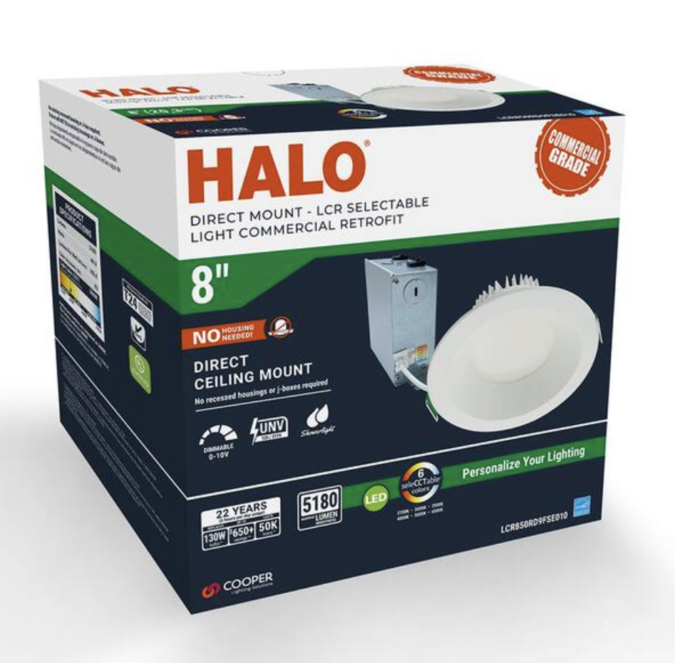 [1009512149] LCR8 8 in. Soft White Selectable CCT Integrated LED Recessed Lig