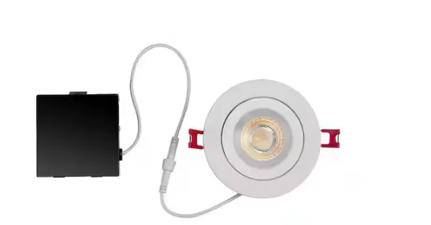 [1004658319] Ultra Spot Integrated LED 4 in Round Adj Color Temp Canless Recessed Light for Kitchen Bath Living rooms, White